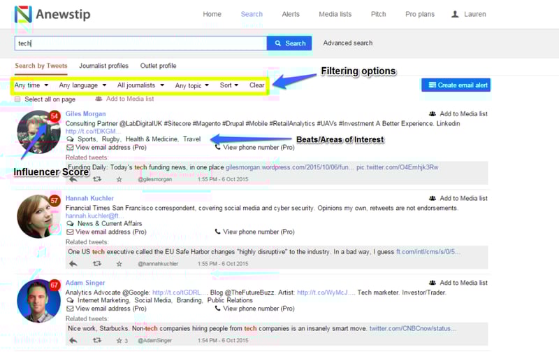 a news tip screenshot