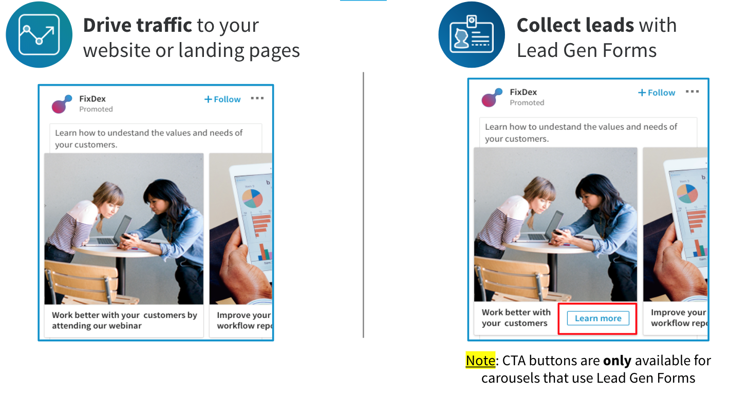 Source: https://www.linkedin.com/help/linkedin/answer/86567?src=li-other&veh=www.linkedin.com%7Cli-other&trk=bl-ba-CarouselAdsLaunch-20180612_NAMER