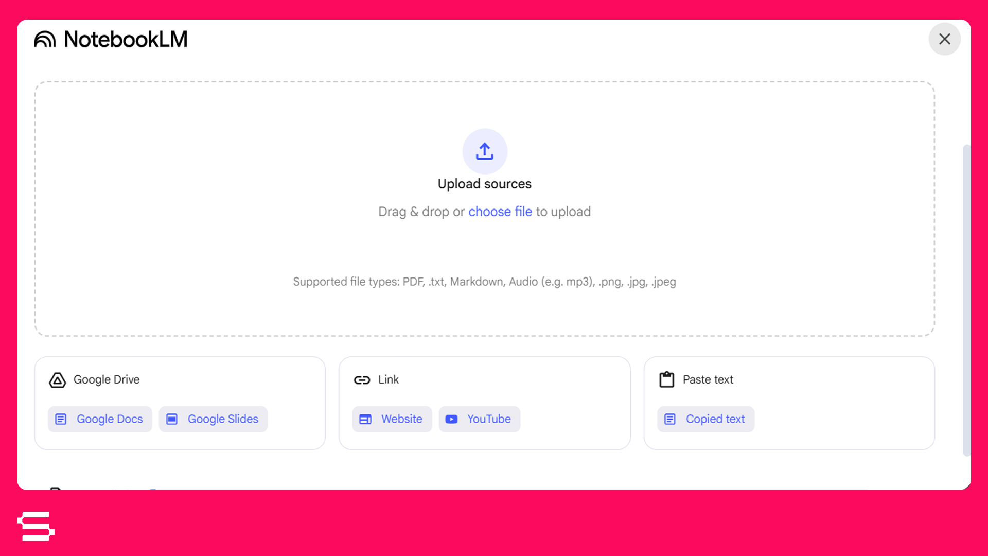 Link More Than Just Gdrive with NotebookLM
