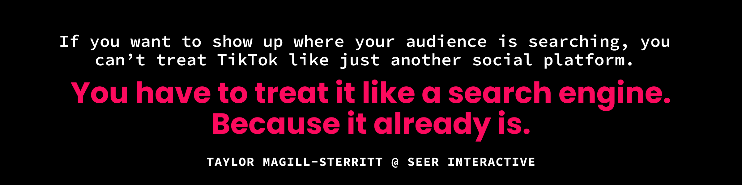 You have to treat it like a search engine. Because it already is.