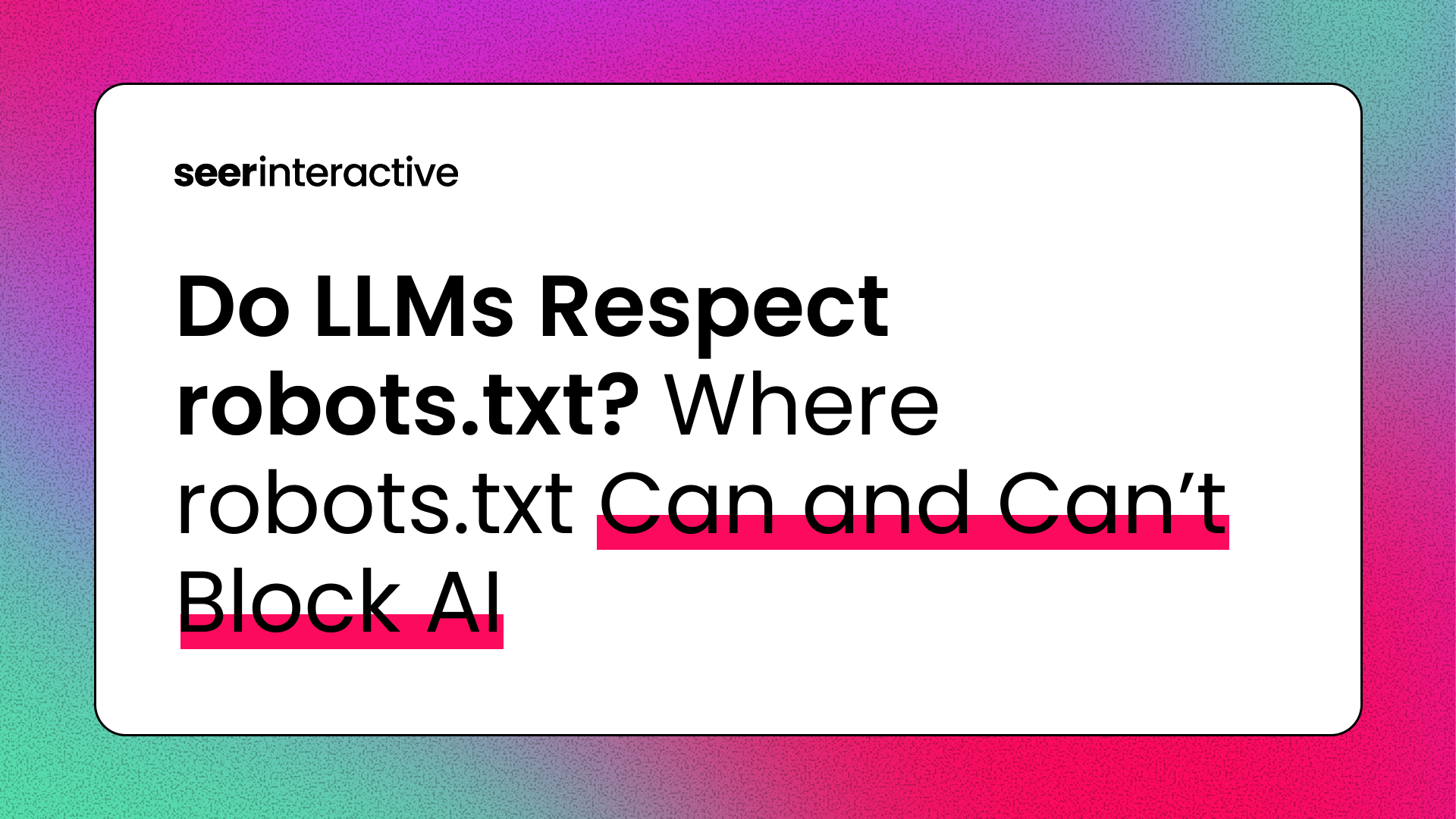 Do LLMs Respect robots.txt? Where robots.txt Can and Can't Block AI