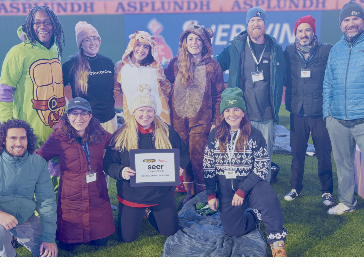 Seer team at a volunteering event